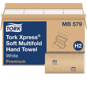 Tork Xpress® MB579 Soft Multifold Hand Towels, White H2