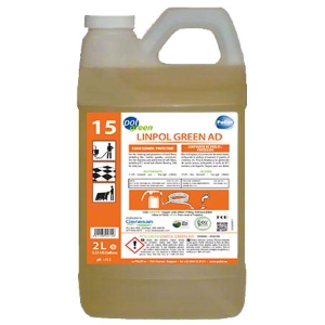 Genesan GEN226BPS #15 POD LinPol Green AD Floor Cleaner/Protectant, 2 L, 4/Case Genesan GEN226BPS #15 POD LinPol Green AD Floor Cleaner/Protectant, 2 L, 4/Case