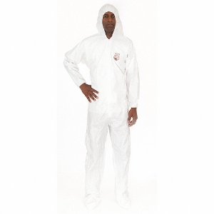 Enviro Safety Products MicroGuard MP® 8019-M Microporous Coverall with Attached Hood and Boots, Medium, Elastic Wrist, Elastic Back, Elastic Ankle, White, 25/Box Enviro Safety Products MicroGuard MP® 8019-M Microporous Coverall with Attached Hood and Boots, Medium, Elastic Wrist, Elastic Back, Elastic Ankle, White, 25/Box