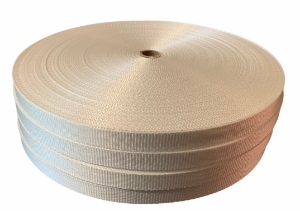 BOSS Strapping 3285-114 Woven Strapping, White, 1-1/4