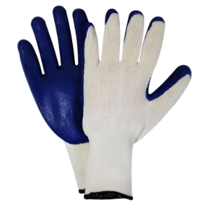 Magid Glove & Safety 336T-L Safety Gloves, Large, White/Blue, Polyvinyl