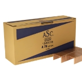 ASC 13/8X7/8-ASC A-Style Wide Crown Carton Closing Stick Staples, 7/8" Leg x 1-3/8" Crown, Copper Coated, 2000/Box