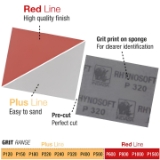 INDASA Abrasives 3700 Series RhynoSoft 3700R-240 27.5 yd x 4.5" Continuous Abrasive Sanding Roll Pad, 240 Grit, Aluminum Oxide, Foam Backing, C/B Weight