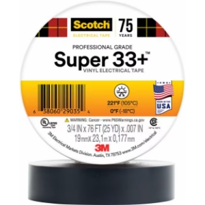 3M Scotch® Super 33+™ 7100201470 Electrical Tape, 3/4