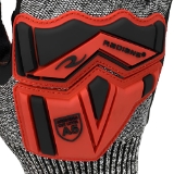 Radians RWG609S Cut Protection Work Gloves, Small, Gray/Red, High Performance Polyethylene with Fiberglass