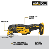 DEWALT DCS356C1 20V MAX* XR® 3-Speed Cordless Oscillating Multi-Tool Kit