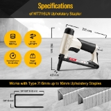 Meite USA MT7116LN Stapler, 3/8" Crown, 22 Gauge, 1/4" to 5/8" Fastener Length