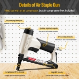 Meite USA MT7116LN Stapler, 3/8" Crown, 22 Gauge, 1/4" to 5/8" Fastener Length