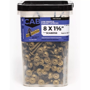 Big Timber Fasteners 5CAB8158 8 X 1-5/8 BR CABINET SCREW 5LB