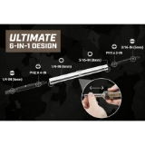 SPEC OPS® SPEC-S6IN1 Multi-Bit 6-in-1 Magnetic Screwdriver, Heat-Treated Steel