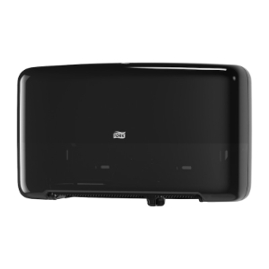 Tork TRK5555290 Twin Mini Jumbo Toilet Paper Roll Dispenser, Black T2