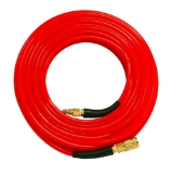 SPOTNAILS GatorTuff HP14100CPR 1/4" x 100' Polyurethane Air Hose With Fittings, Red
