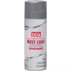 Do it Best 203508D Rust Coat Enamel Spray Paint, Anti-Rust, Aluminum, Gloss, 12 oz
